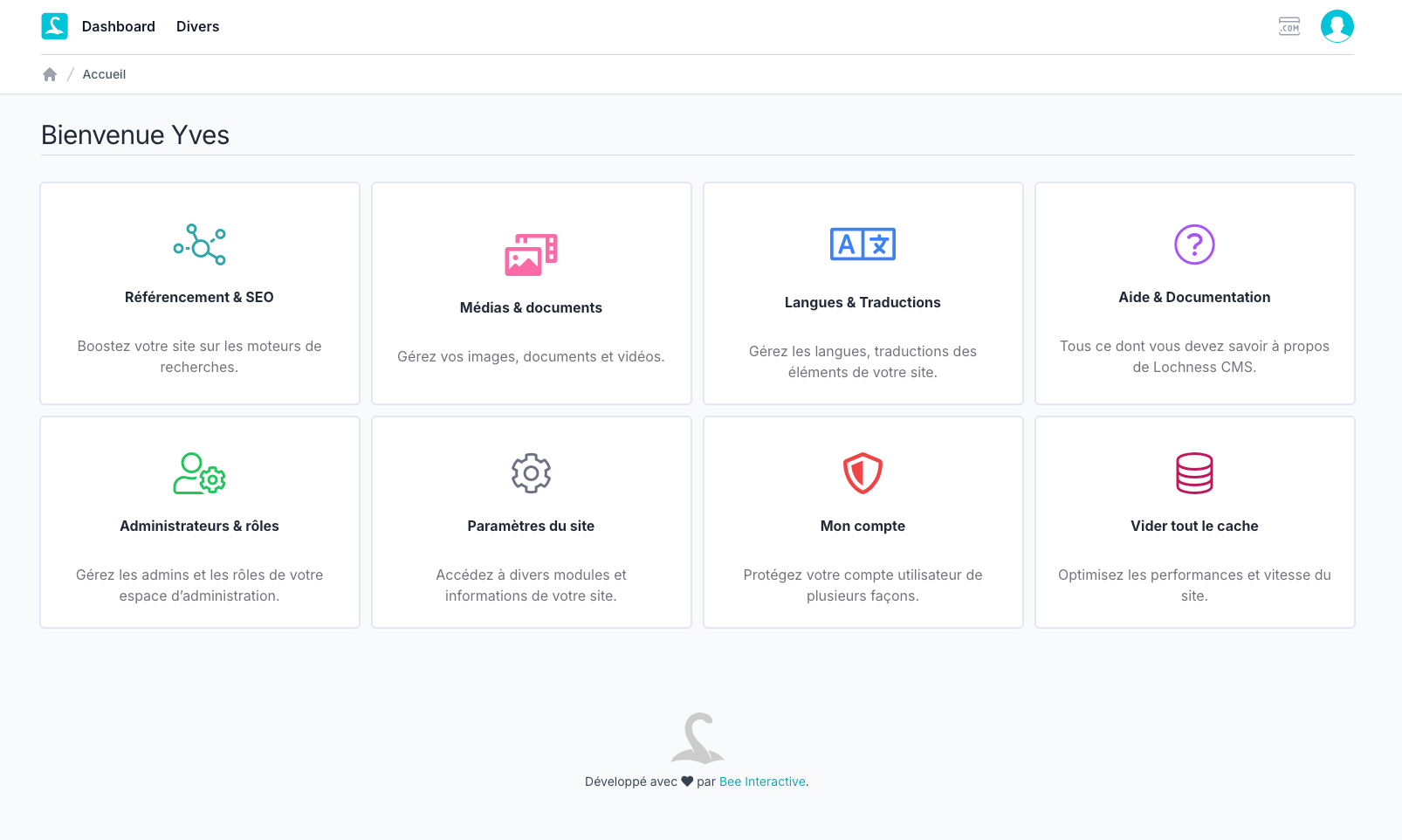 Lochness CMS Dashboard