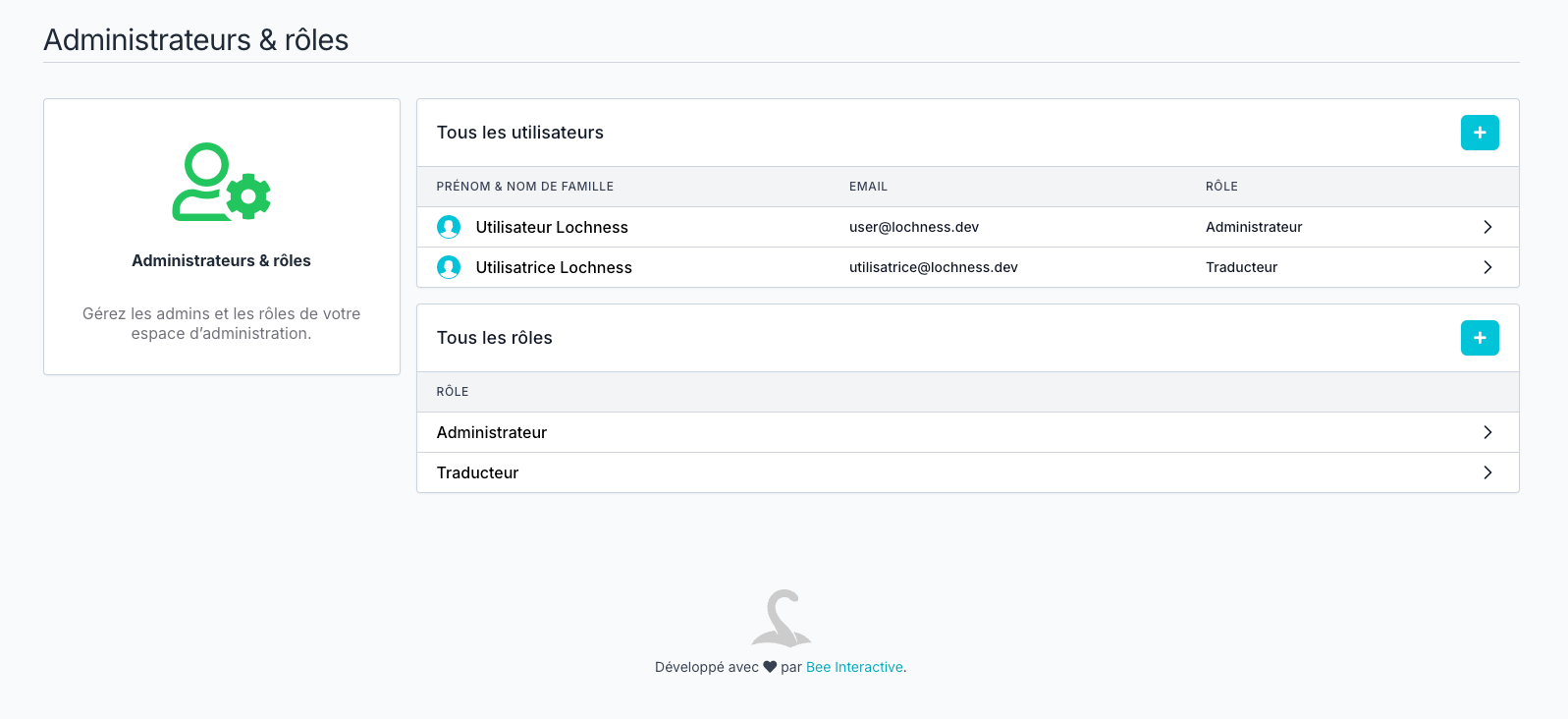Roles définis pour le cockpit