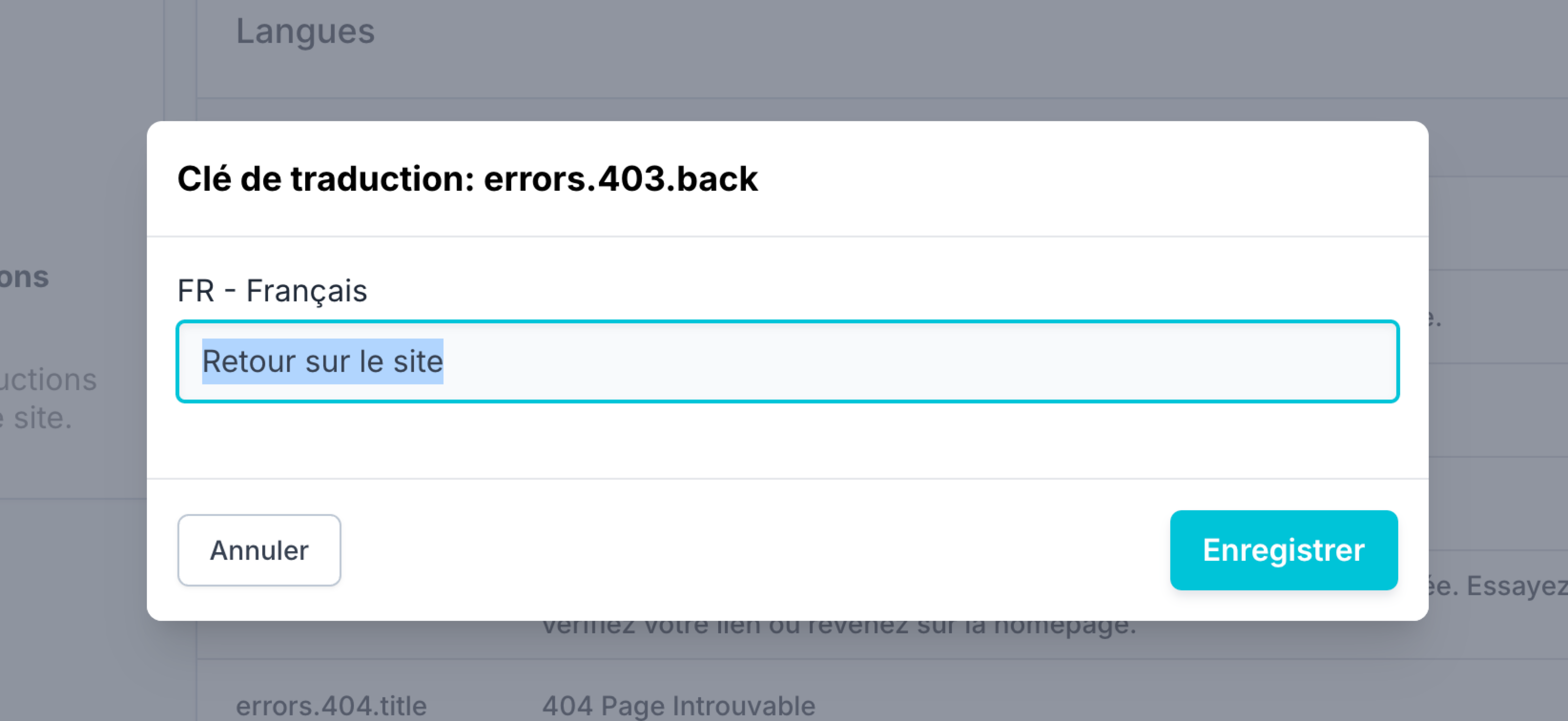 Lochness CMS Traductions
